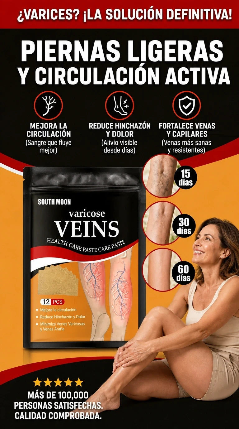 Parches Varices. Alivio Diario, Sensación de Ligereza y Bienestar OFERTA 3X1