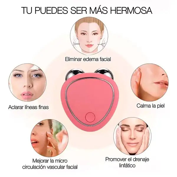Masajeador Facial con Microcorriente | Más colágeno | Más Belleza