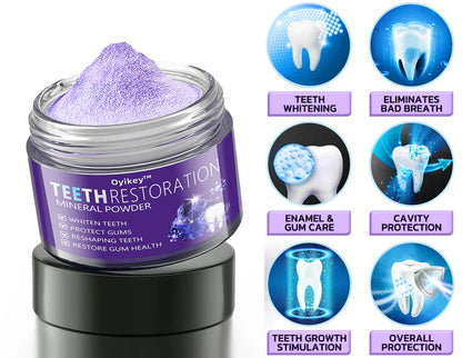 Polvo Blanqueador de dientes | Fórmula de Limpieza Profunda | Sabor Menta Fresca + Cepillo Premium Clean GRATIS