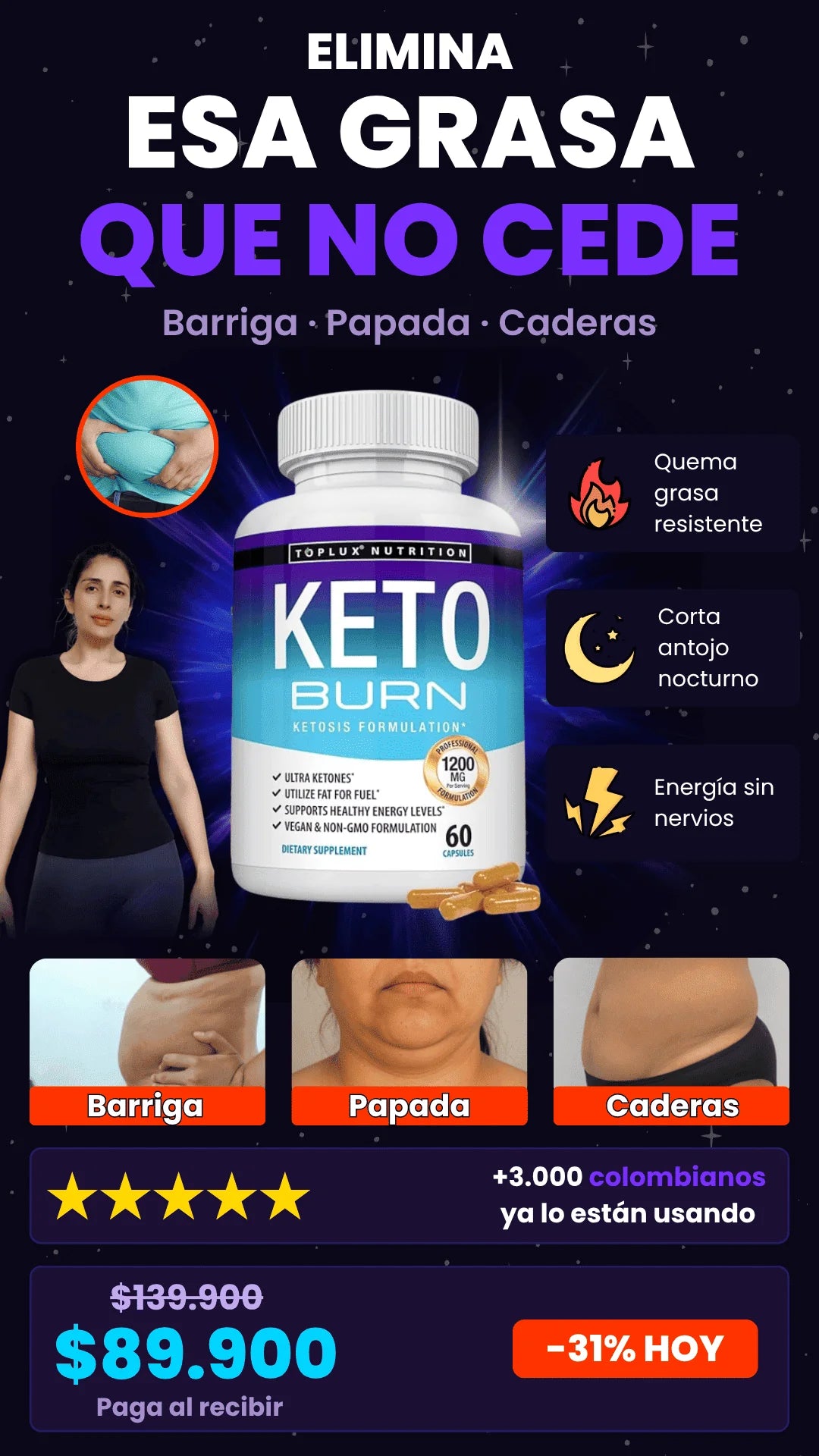 Keto Burn. Elimina esa grasa OFERTA 2X1