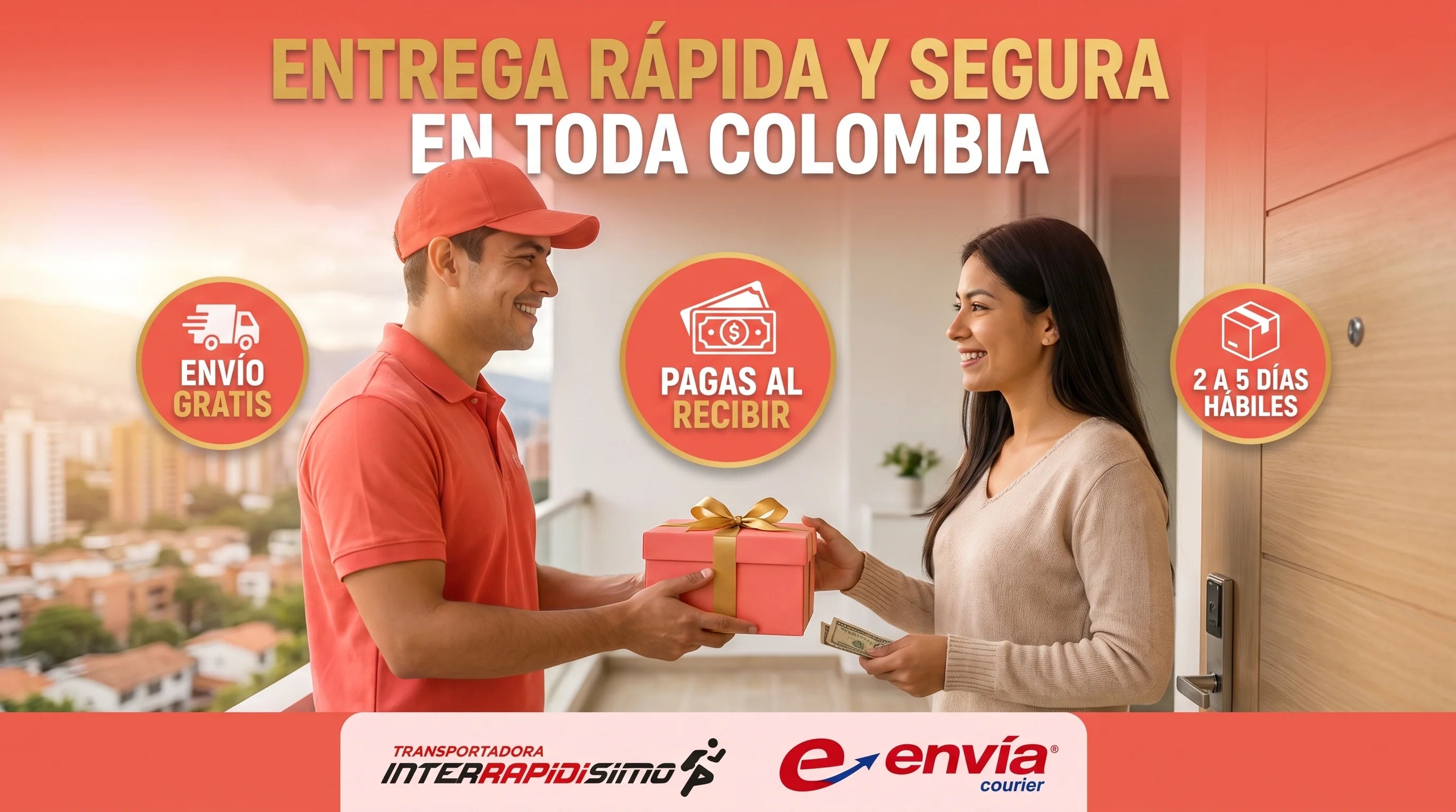 Envío gratis a toda Colombia, pagas al recibir, entrega en 2 a 5 días hábiles