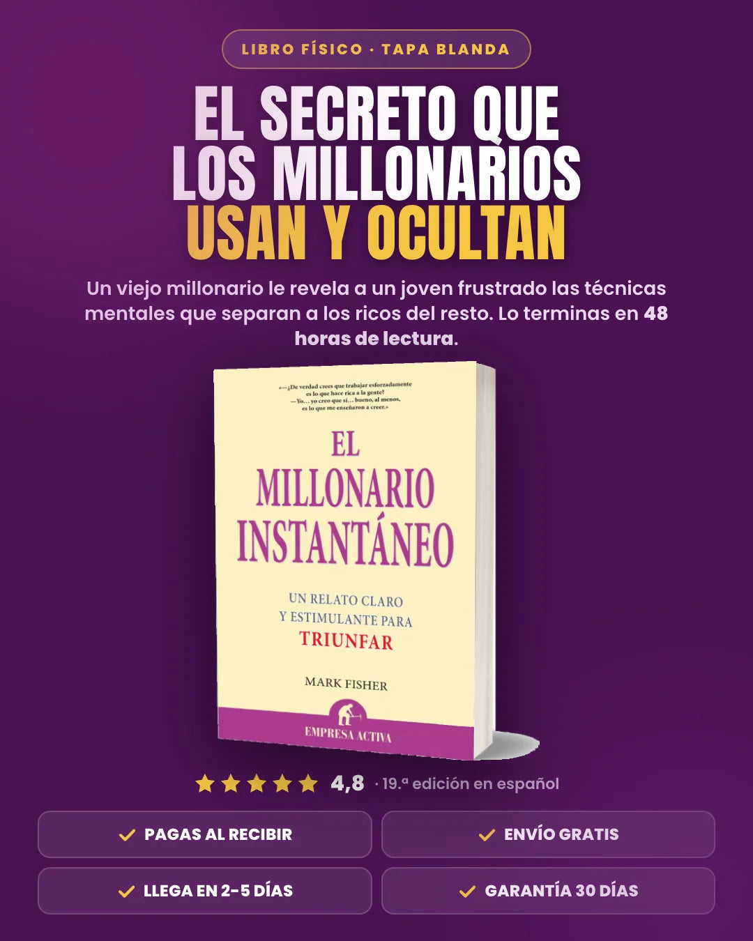 El Millonario Instantáneo de Mark Fisher, libro en tapa blanda con envío gratis y pago contra entrega