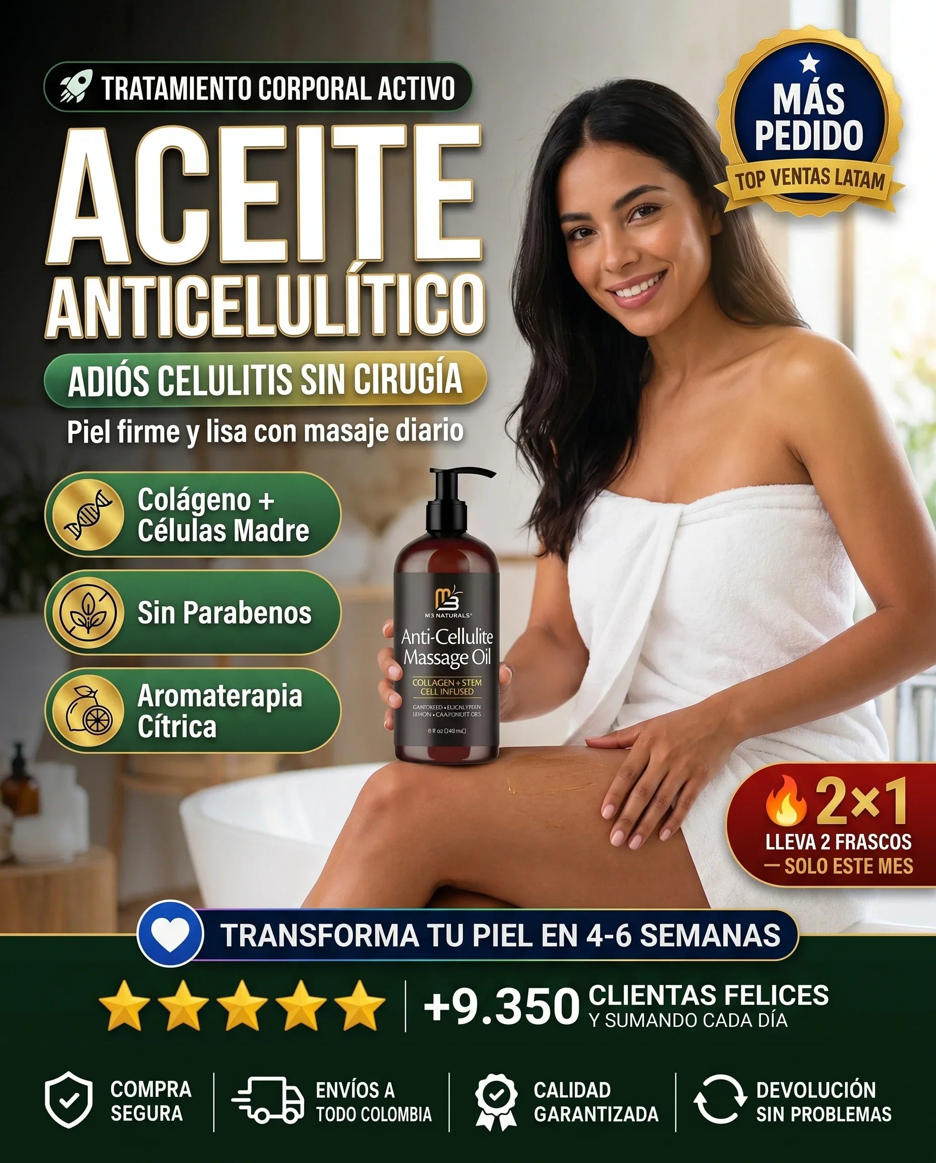 M3 Naturals Aceite Anticelulítico - Hero