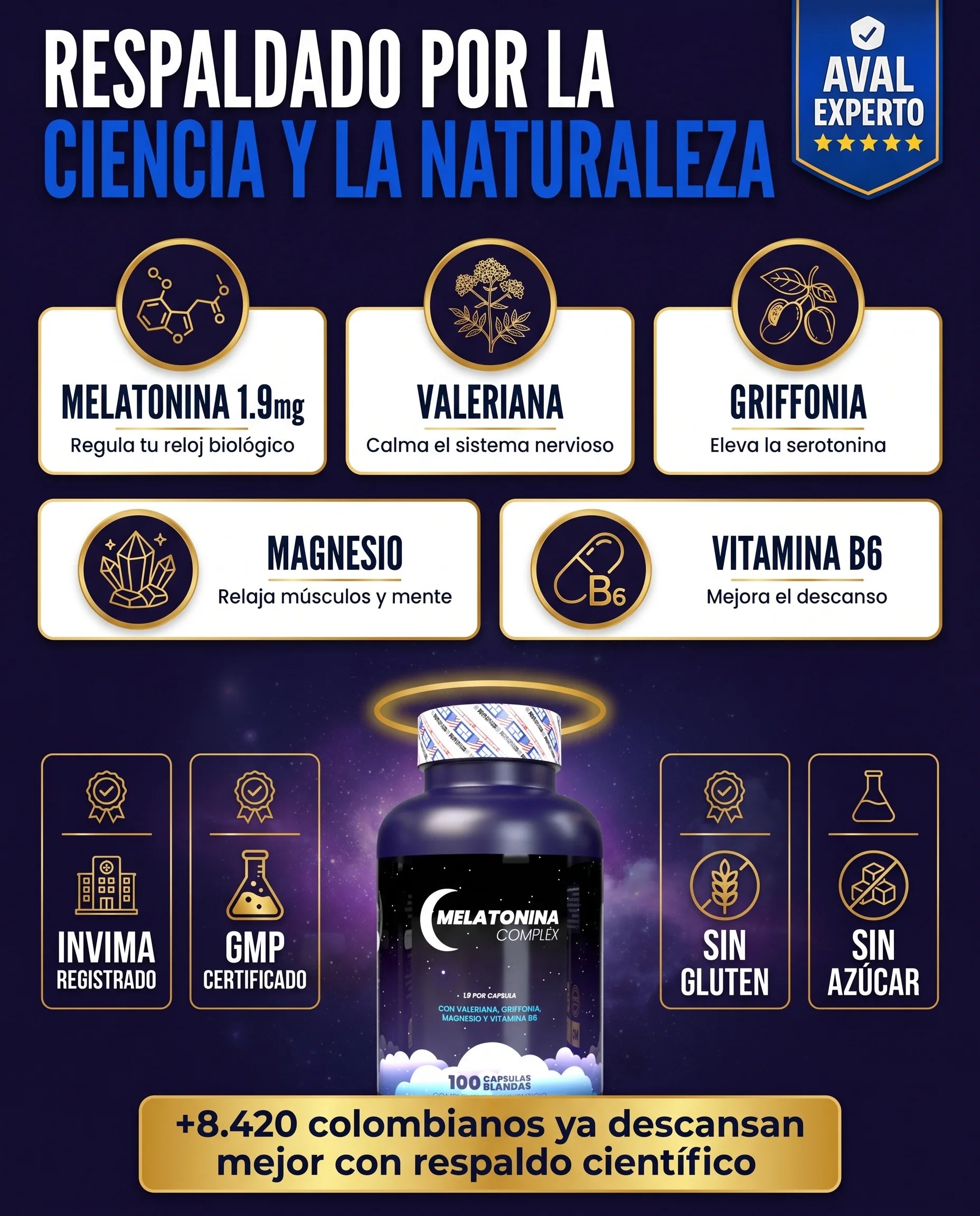 Melatonina Complex - Prueba de autoridad