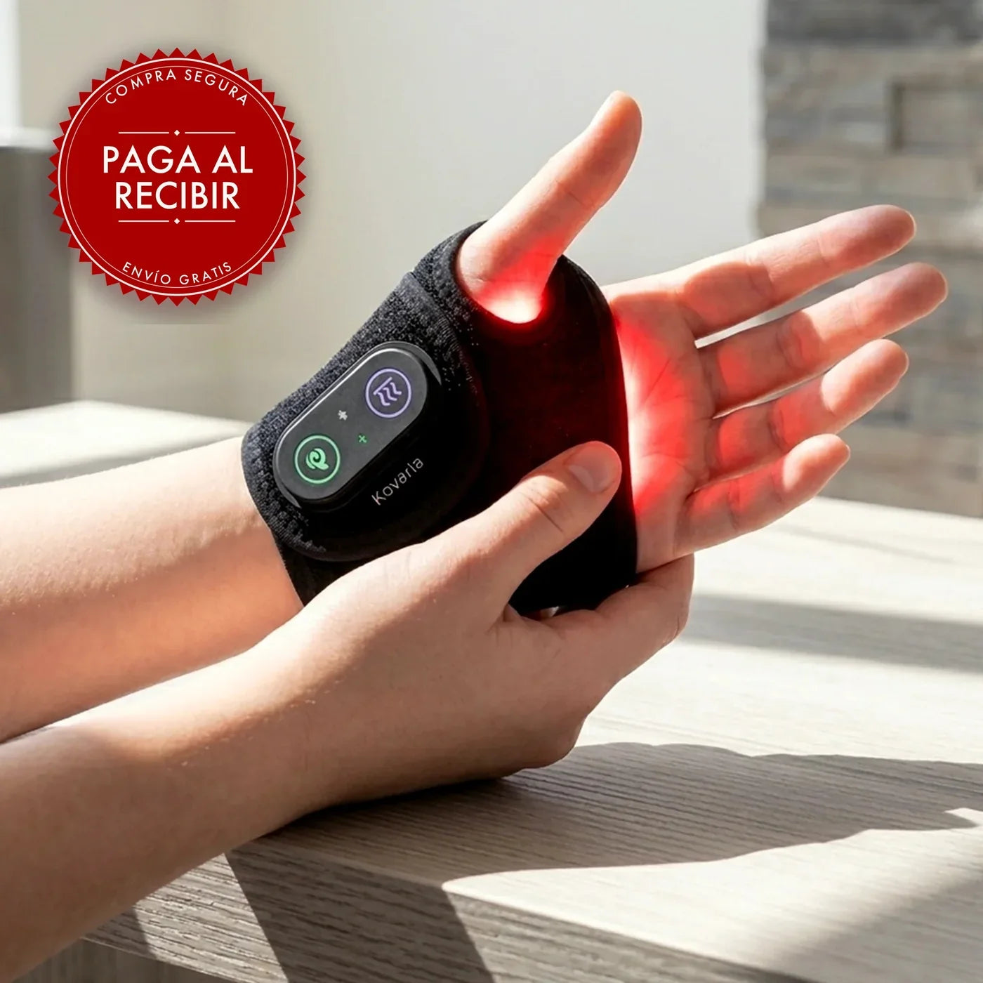 Terapia de luz roja en la muñeca, con pago contra entrega